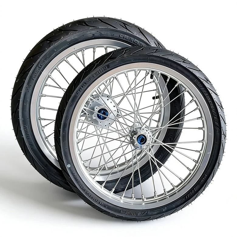 surron lbx chrome 17inch supermotos wheel set