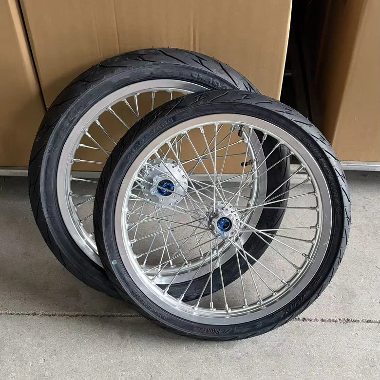 surron lbx chrome 17inch supermotos wheel set