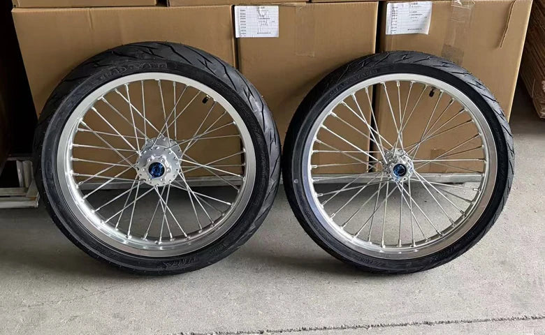 surron lbx chrome 17inch supermotos wheel set
