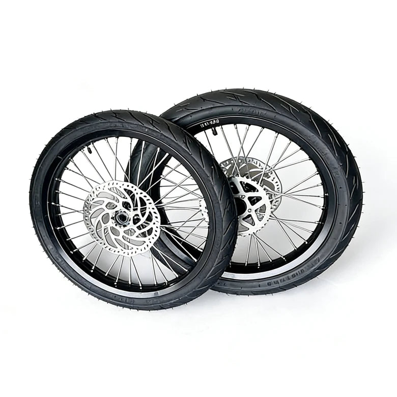 surron lbx chrome 17inch supermotos wheel set